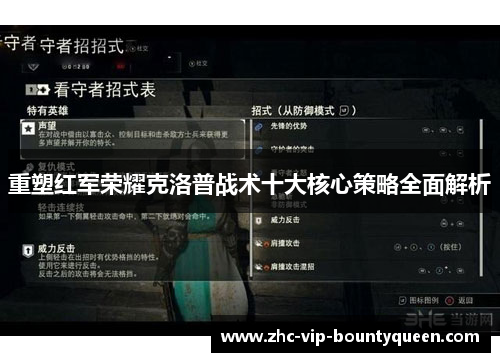 重塑红军荣耀克洛普战术十大核心策略全面解析